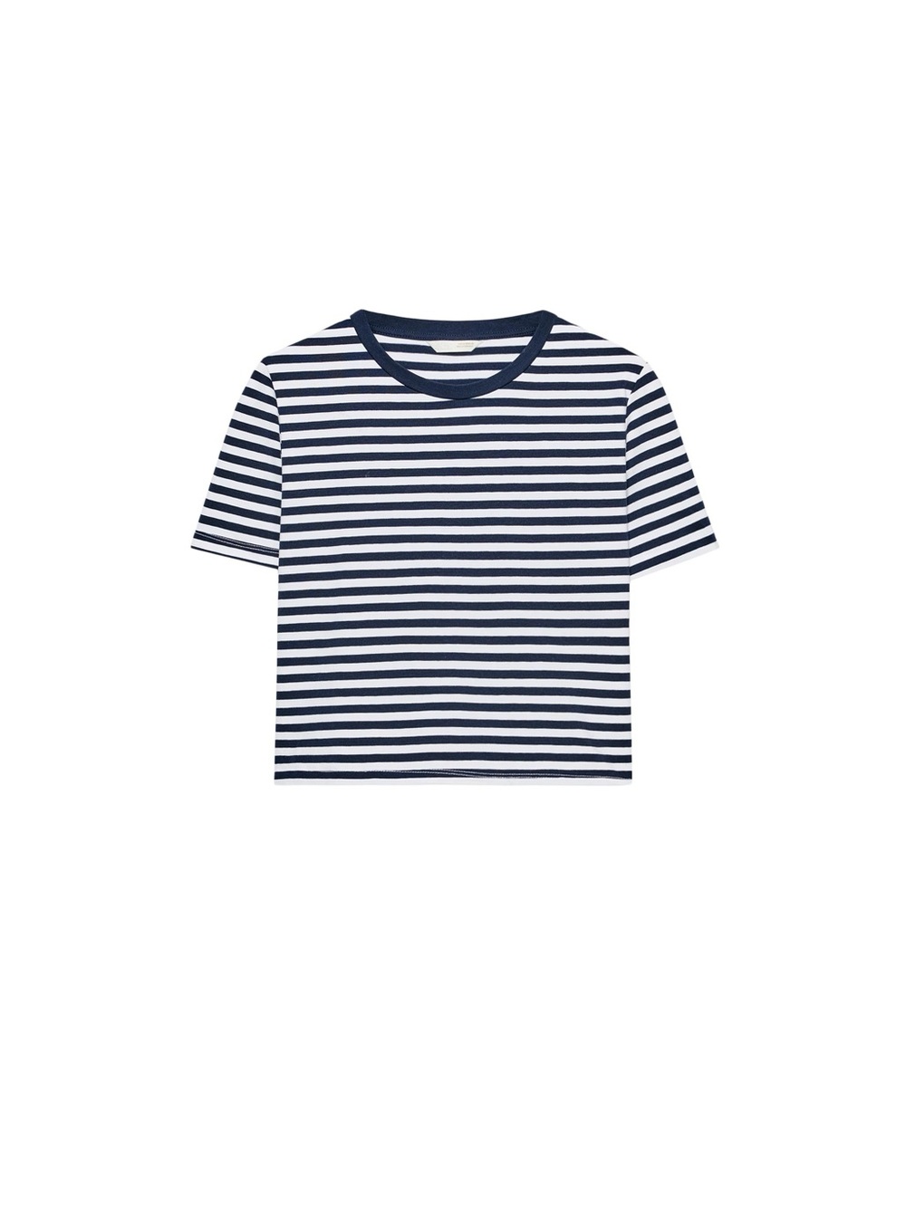 Zara navy & white Striped Short Sleeve T-Shirt Medium